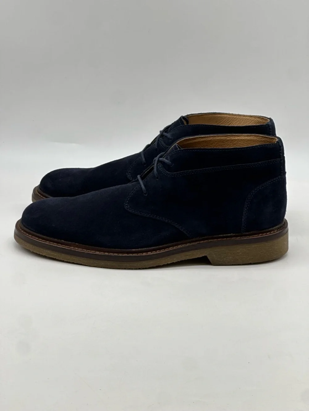 Trask Colton Navy Suede Chukka Boots. 9